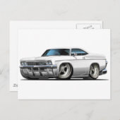 1965-66 Impala Witte auto Briefkaart (Voorkant / Achterkant)