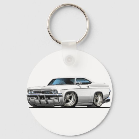 1965-66 Impala Witte auto Sleutelhanger (Voorkant)