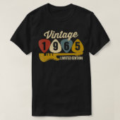  1965 Birthday Retro Guitar 57e verjaardag P T-shirt (Design voorkant)