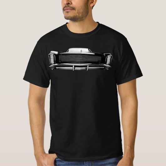 1965 Buick Riviera Front Grill Uitzicht Silhouette T-shirt (Voorkant)