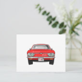1965 Chevrolet Corvair Front Uitzicht Briefkaart (Staand voorkant)