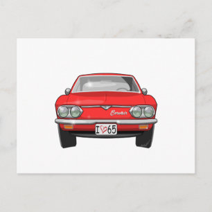 1965 Chevrolet Corvair Front Uitzicht Briefkaart