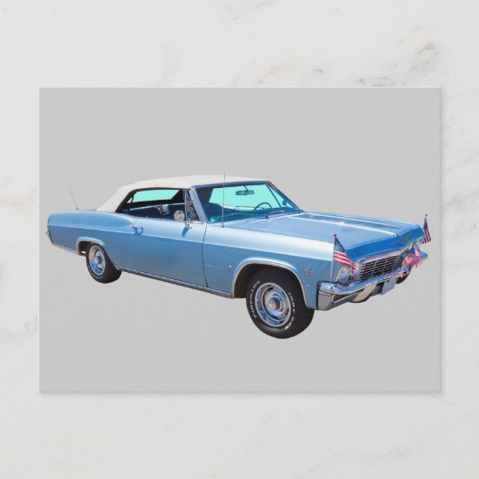 1965 Chevy Impala 327 Converteerbaar Briefkaart (Voorkant)