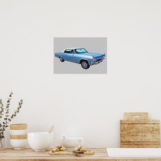 1965 Chevy Impala 327 Converteerbaar Poster (Keuken)
