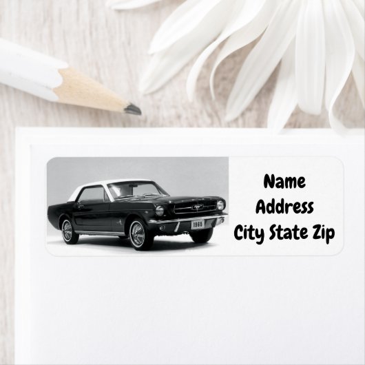 ***1965 CLASSIC MUSTANG*** ADRESLABEL ETIKET (Insitu)