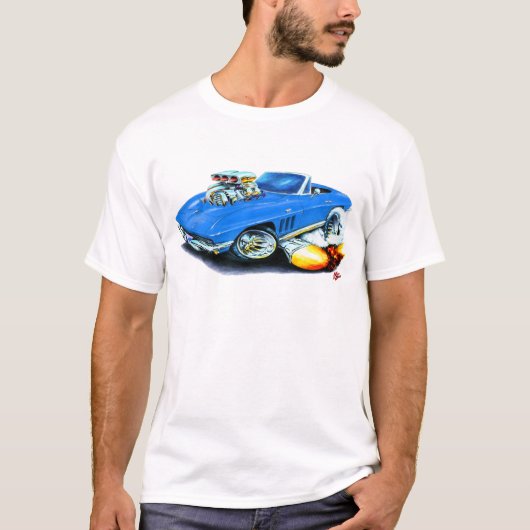 1965 Corvette Blue Convertible T-shirt (Voorkant)