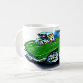 1965 Corvette Green Convertible Koffiemok (Voorkant links)