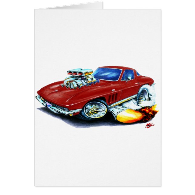 1965 Corvette maroon (Voorkant)