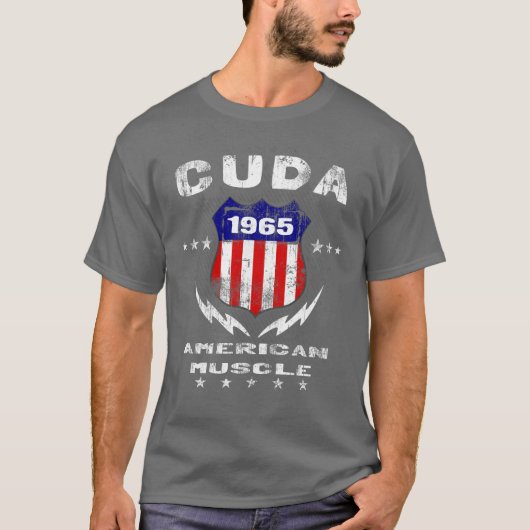 1965 Cuda American Muscle T-Shirt (Voorkant)