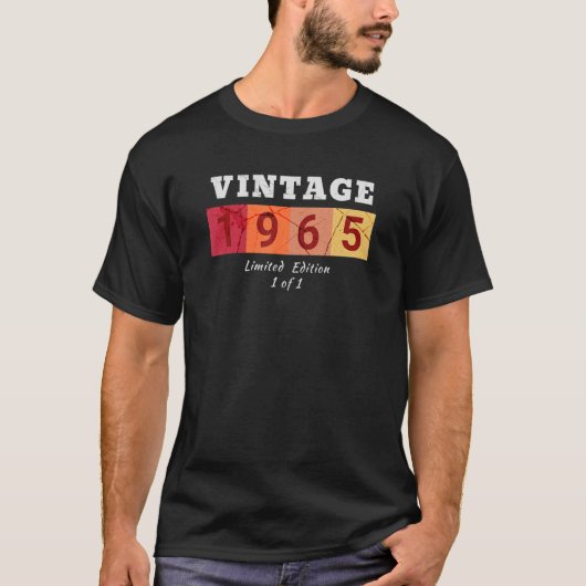 1965 Geboortejaar 1 van 1 T-shirt (Voorkant)