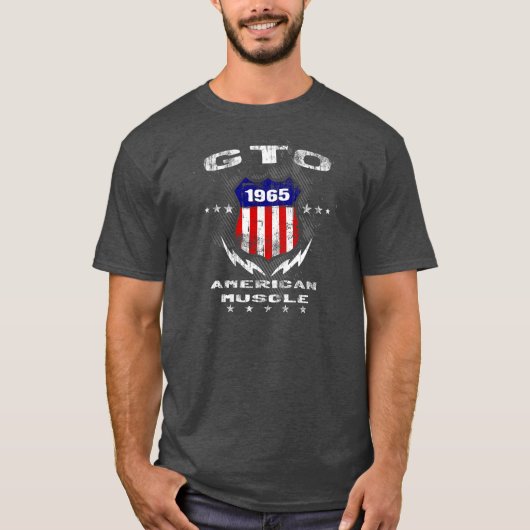 1965 GTO American Muscle v3 T-shirt (Voorkant)