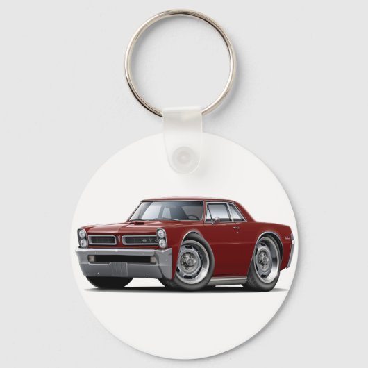 1965 GTO Maroon Car Sleutelhanger (Voorkant)