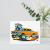 1965 GTO Oranje auto Briefkaart (Staand voorkant)