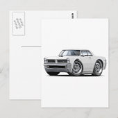 1965 GTO witte auto Briefkaart (Voorkant / Achterkant)
