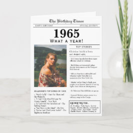 1965 Kranten Verjaardagskaart Kaart