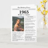 1965 Kranten Verjaardagskaart Kaart (Gele Bloem)