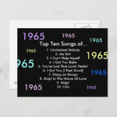 1965 liedjes briefkaart (Voorkant / Achterkant)
