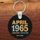  1965 Limited Edition 60ste verjaardagscadeau Sleutelhanger (Voorkant)