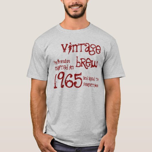 1965 of een  jaar Brew 50e verjaardag grijs T-shirt (Voorkant)