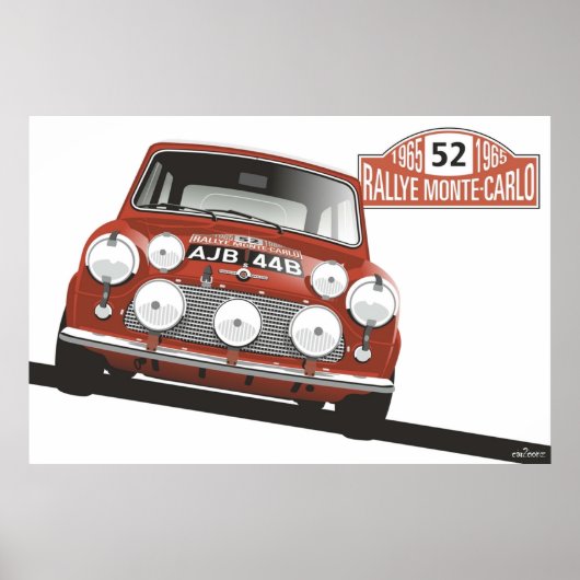 1965 Rallye Monte Carlo winnaar Poster (Voorkant)