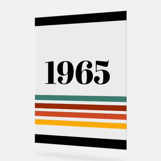 1965 Retro Stripe  Acryl Bord (Hoek)