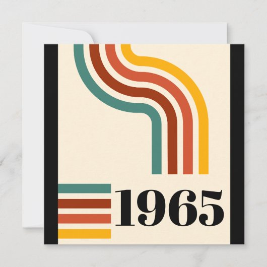 1965 Retro Stripe Vintage Poster Bedankkaart (Voorkant)