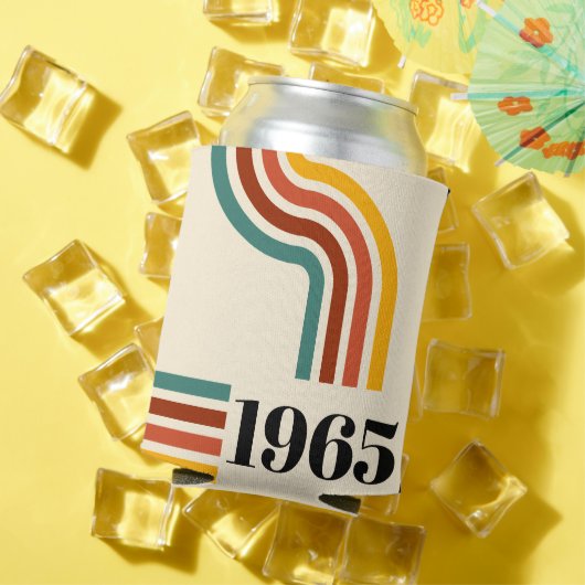 1965 Retro Stripe Vintage Poster Blikjeskoeler (Insitu Zomer)