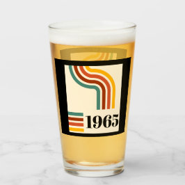 1965 Retro Stripe Vintage Poster Glas
