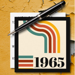 1965 Retro Stripe Vintage Poster Kaart