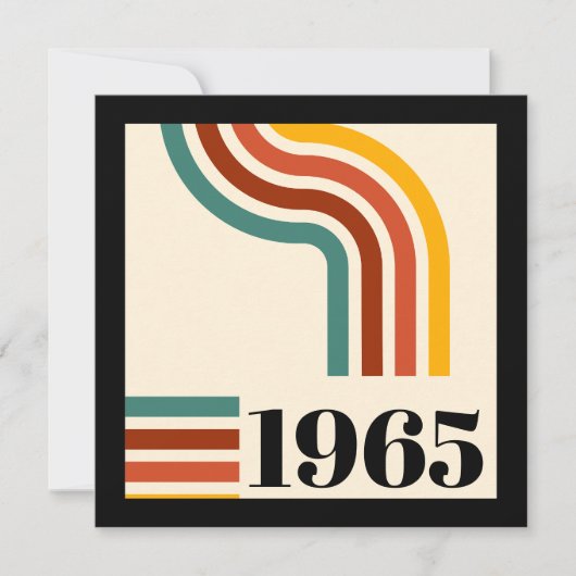 1965 Retro Stripe Vintage Poster Kaart (Voorkant)