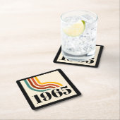 1965 Retro Stripe Vintage Poster Kartonnen Onderzetters (Insitu)