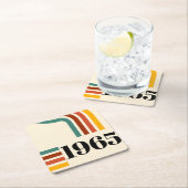 1965 Retro Stripe Vintage Poster Kartonnen Onderzetters (Insitu)