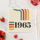 1965 Retro Stripe Vintage Poster Servet (Insitu)