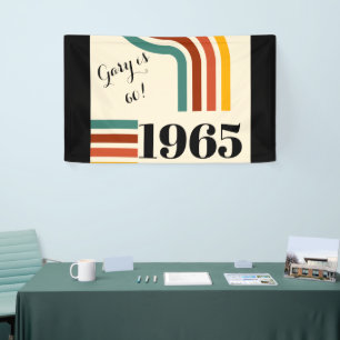 1965 Retro Stripe Vintage Poster Spandoek