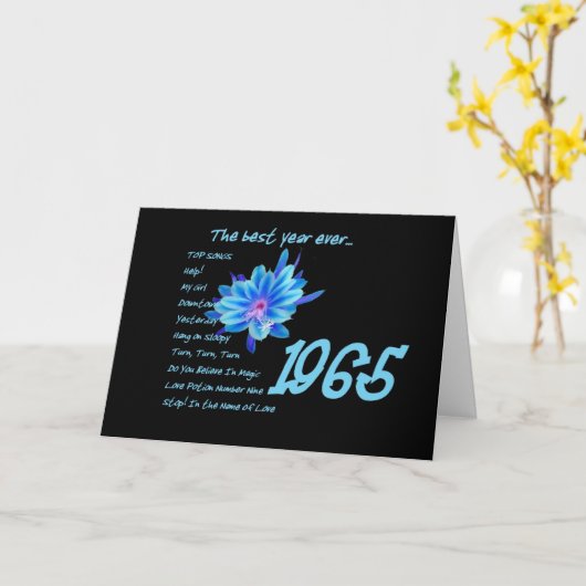 1965 Verjaardag - het Beste Jaar ooit met de Kaart (Gele Bloem)