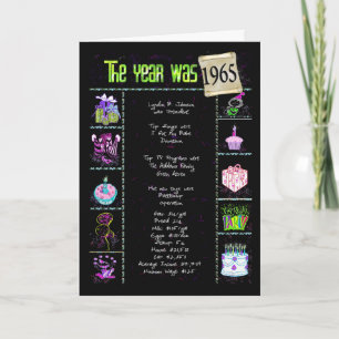 1965 Verjaardag Leuke Feiten Kaart