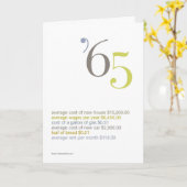 1965 Verjaardag Leuke Feiten Kaart (Gele Bloem)