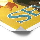 1965 Villa de Sevilla vintage-reis Poster (Hoek)