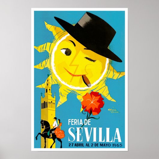 1965 Villa de Sevilla vintage-reis Poster (Voorkant)