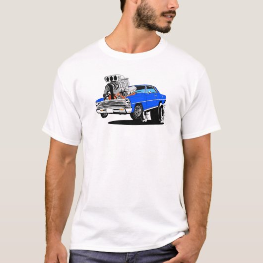 1966 1967 Chevy Nova II Cartoon Hot Rod T-shirt (Voorkant)