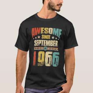 1966 55e verjaardag Geweldige sinds september T-shirt