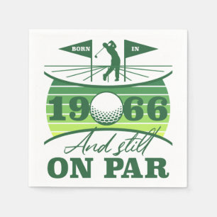 1966 60e verjaardag golfliefhebbers servet