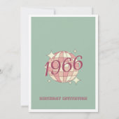 1966 60ste verjaardag blauwgroen blauw ret Invita Kaart (Achterkant)