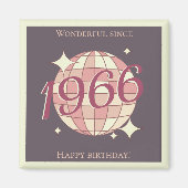  1966 60ste verjaardag retro paarse magneet (Voorkant)