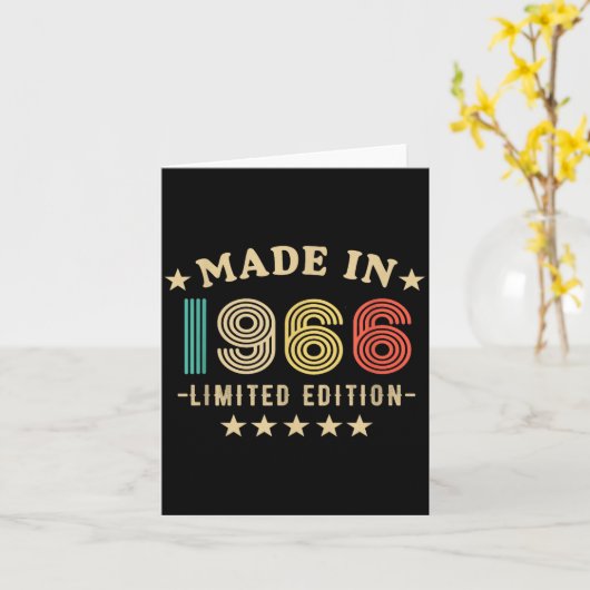 1966 60th Birthday,funny Retro 2026 Gift Him,dad,f Kaart (Gele Bloem)