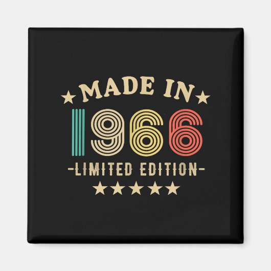 1966 60th Birthday,funny Retro 2026 Gift Him,dad,f Magneet (Voorkant)