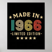 1966 60th Birthday,funny Retro 2026 Gift Him,dad,f Poster (Voorkant)