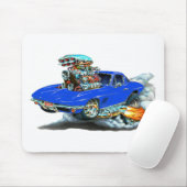 1966-67 Corvette Blue Car Muismat (Met muis)