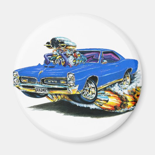1966-67 GTO Blue Car Magneet (Voorkant)
