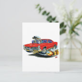 1966-67 GTO Red Car Briefkaart (Staand voorkant)